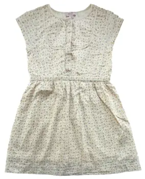 Noa Noa beige-svag gul blomstret kjole str. 110