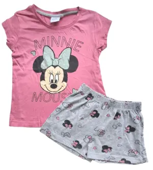 Disney rosa T-shirt og shorts str. 104