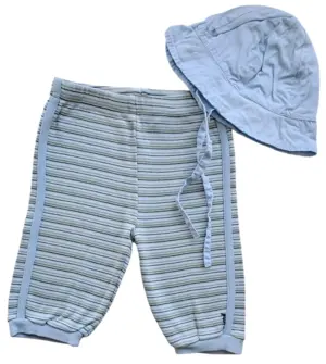Esprit lyseblå stribede bukser og Name it hat str. 62