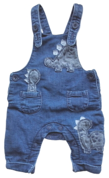 Next baby blå bløde denim overall's str. 50-56