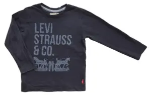 Levis sort T-shirt str. 5 med lange ærmer