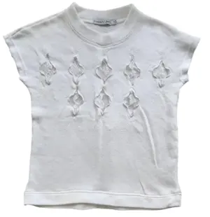 Frankie & Liberty råhvid kortærmet strikbluse str.10