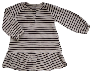 VRS beige og sort stribet kjole str. 92