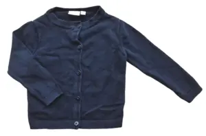 Name it finstrikket mørkeblå cardigan str. 80