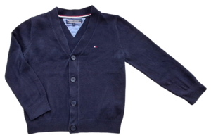 Tommy Hilfiger mørkeblå finstrikket cardigan str. 104