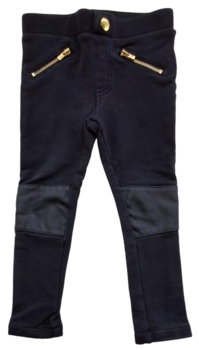 H&M sorte elastiske leggings str. 92