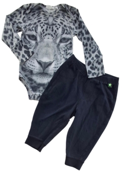 Molo sorte bukser og Müsli body str. 80