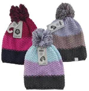 Nye Color kids fine perlestrikkede huer