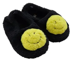 H&M sorte bløde plys hjemmesko str. 26-27