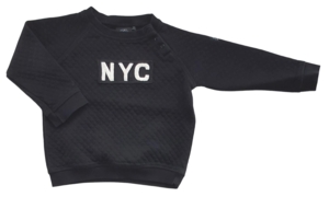 Petit langærmet sort sweatshirt str. 86