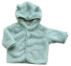 Next baby lysegrøn plys-trøje str. 3-6 mdr