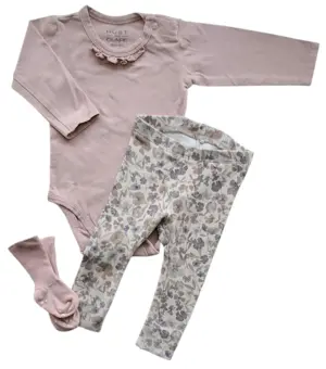 Hust and Claire rosa body og Name it leggings str. 62