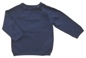 H&M mørkeblå finstrikket trøje str. 74