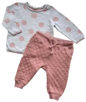 Petit bukser og H&M lysegrå trøje str. 68