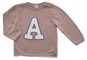 H&M pudderfarvet finstrikket trøje str. 86