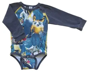 Molo mørkegrå langærmet body str. 80