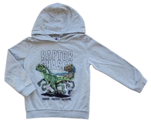 Jurassic world lysegrå sweatshirt str. 98-104