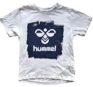 Hummel hvid kortærmet t-shirt str. 116