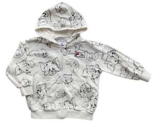 Fila Tom & Jerry råhvid sweatshirt str. 98-104