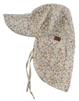 Melton lysegul småblomstret sommerhat str. 55 cm