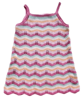 Zara pink stribet strikket ærmeløs kjole str. 92