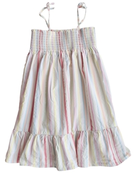 H&M råhvid stribet sommerkjole str. 104