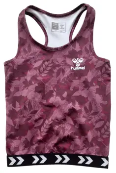 Hummel vinrød ærmeløs sportstop str. 110