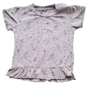 Papfar lyslilla kortærmet bluse str. 86