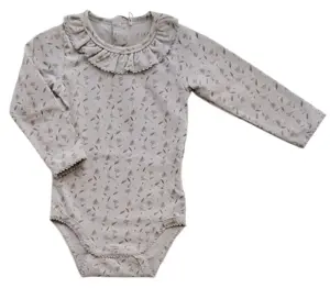 Ny beige langærmet body med print