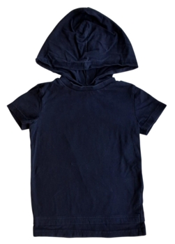 Friboo sort kortærmet T-shirt med hætte str. 98-104