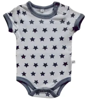 Ny Pippi lysegrå kortærmet body str. 50