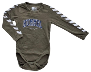 Hummel langærmet armygrøn body str. 92