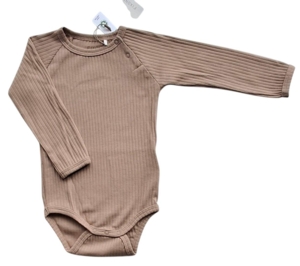 Ny Fixoni lysebrun langærmet rib body