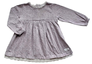 Newbie lyslilla småblomstret kjole str. 74