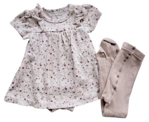 Minymo rosa småblomstret bodykjole str. 62