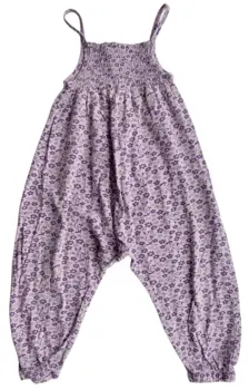 Mads og Mette lilla blomstret heldragt str. 104