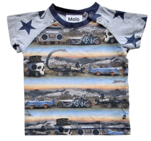 Molo grå kortærmet T-shirt med print str. 92
