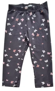 H&M mørkegrå trekvarte lange leggings str. 116