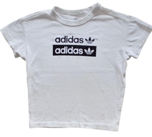 Adidas hvid kortærmet T-shirt str. 4