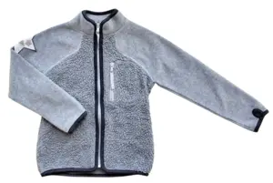 Molo lysegrå teddy og fleecetrøje str. 116