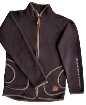 Krymmel mørkebrun fleecetrøje str. 152-158