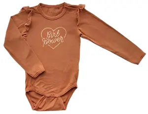 Kids up baby orange langærmet body str. 98