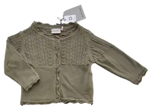 Ny Minymo armygrøn langærmet finstrikket cardigan