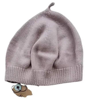 Ny En Fant rosa finstrikket uld hue str. 52 cm