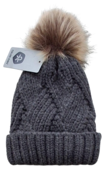 Ny Color kids mørkegrå tyk strikhue str. 52 cm