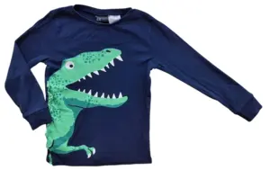 H&M mørkeblå langærmet bluse str. 110-116