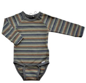 Ny Minymo armygrøn stribet langærmet body