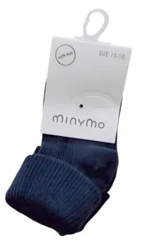 Nye Minymo mørkeblå 2-pak babystrømper str. 15-18