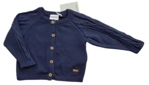 Ny Minymo mørkeblå langærmet cardigan