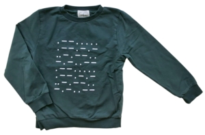 Gro mørkegrøn langærmet sweatshirt str. 104-110